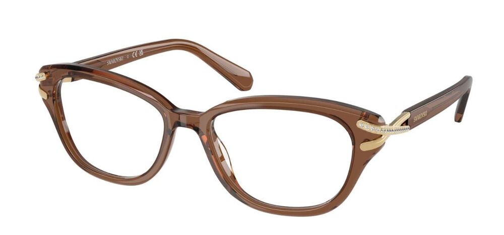 Swarovski SK2032 1067 Eyeglasses Women's Transparent Brown Full Rim 52-17-140